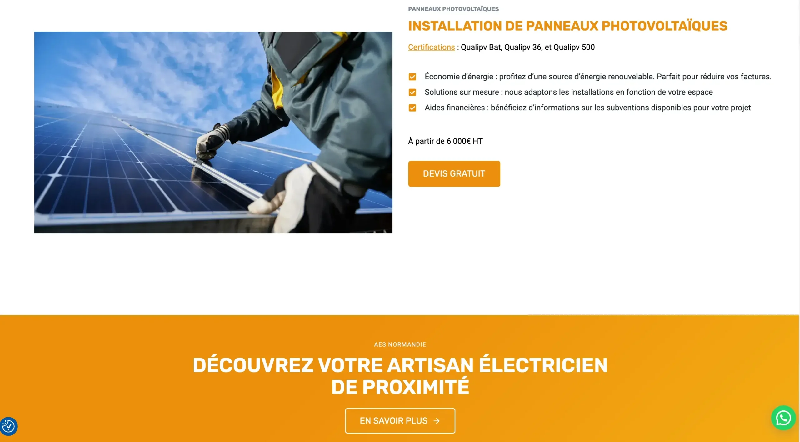 Contenu site AES Normandie SEO local