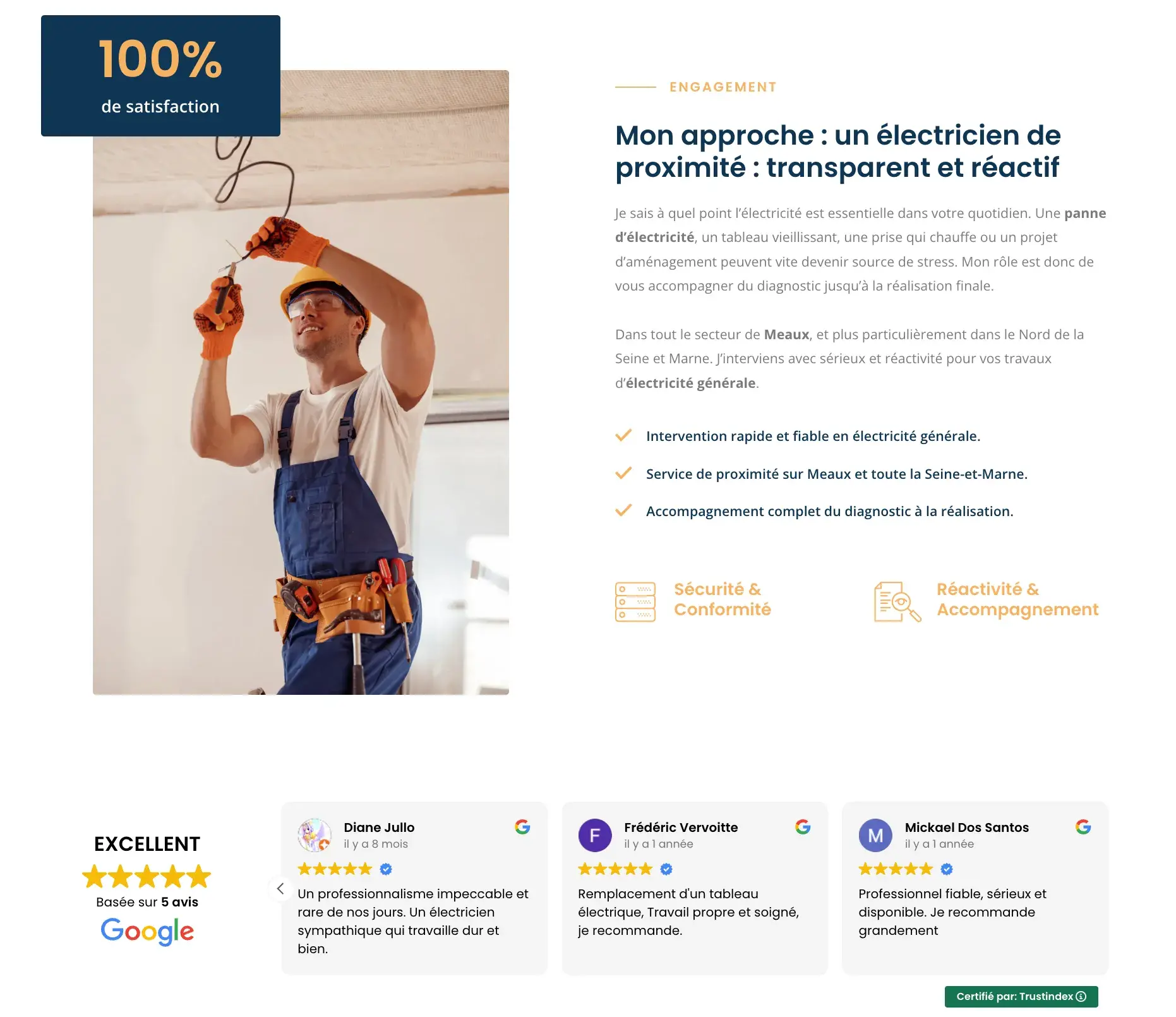 Section services Jean Luc Électricien Meaux
