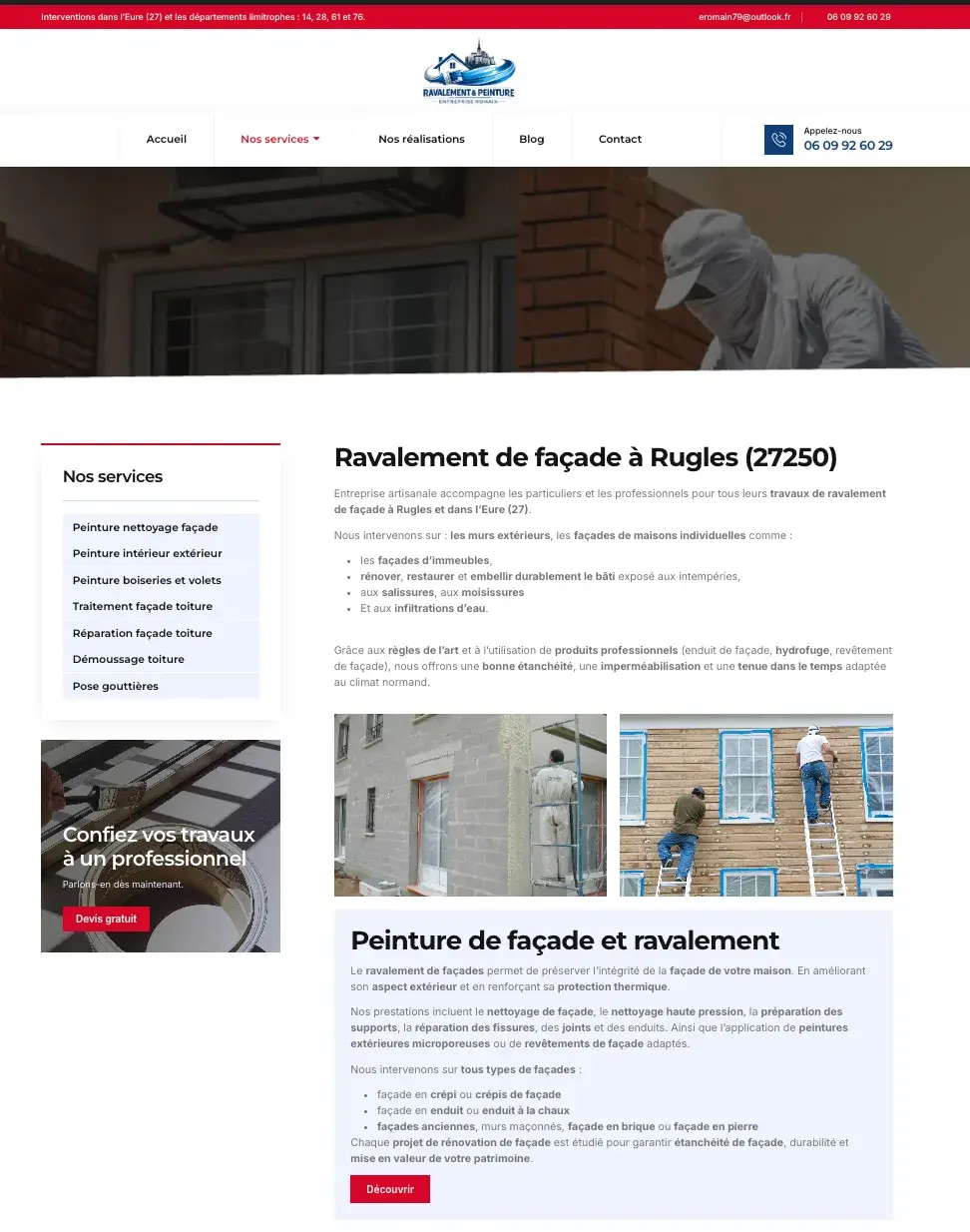 Zone intervention peinture ravalement 27 61