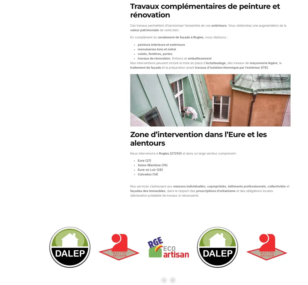 Réassurance entreprise peinture façade
