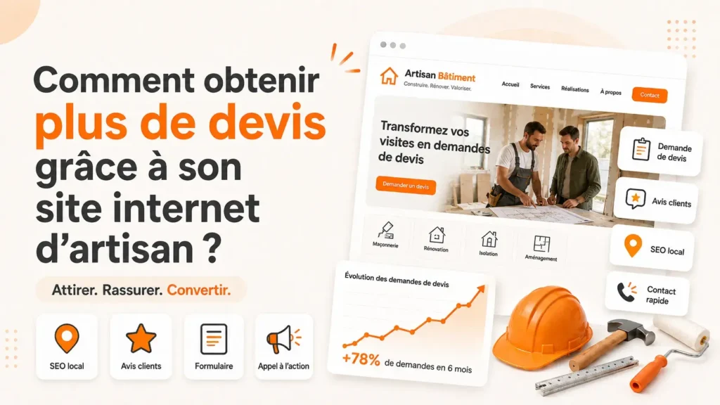 Comment obtenir plus de devis grâce à son site internet d'artisan ?