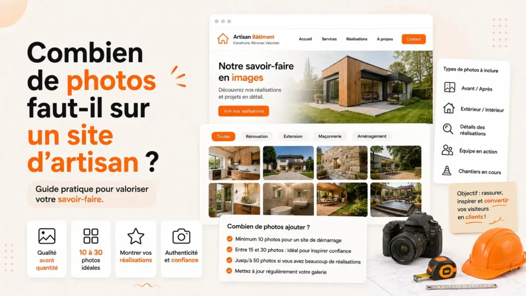 Combien de photos faut-il sur un site d'artisan ?