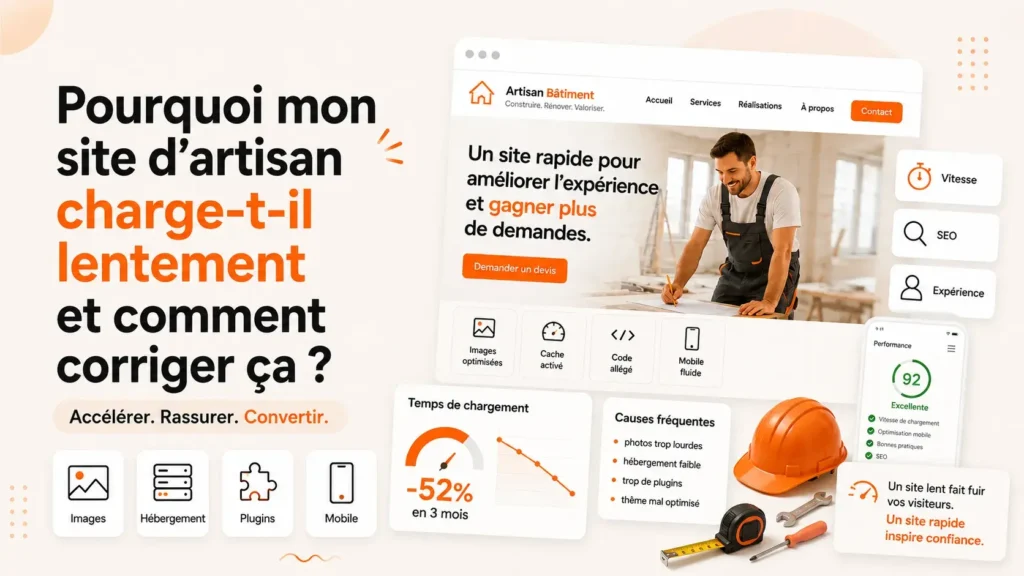 Pourquoi mon site d'artisan charge-t-il lentement et comment le corriger ?