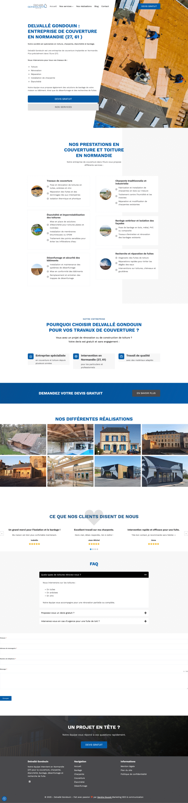 Vue complète site Delvallé Gourdin couverture maison