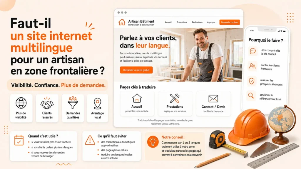 Faut-il un site internet multilingue pour un artisan en zone frontalière ?
